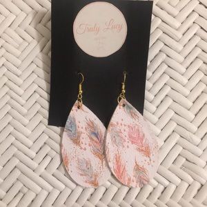 Beautiful Pastel Feather Earrings